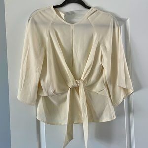 WINDSOR cream short sleeve blouse